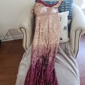 NWT Gold ombre prom dreas